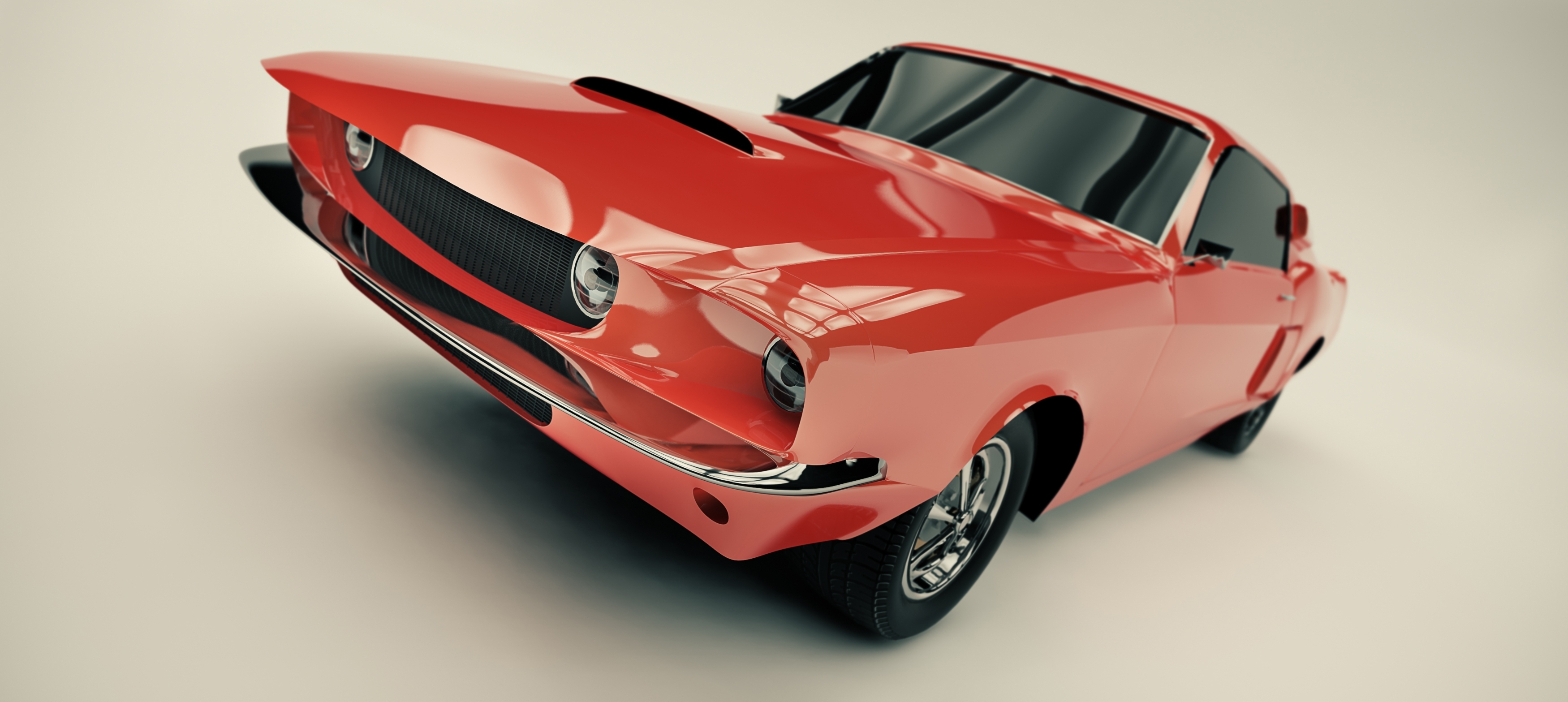 Красный ретро автомобиль обои