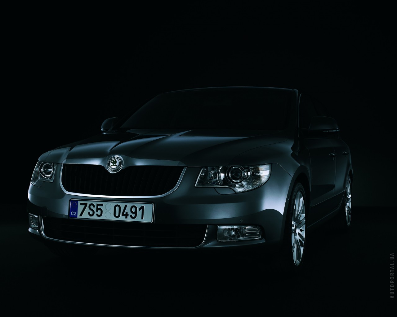 Шкода в темноте обои