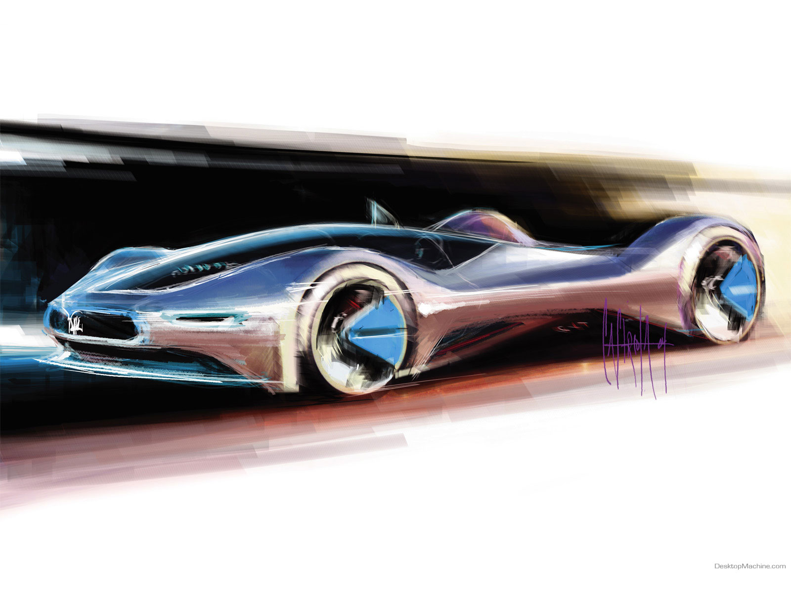 Эскиз Мазерати Birdcage обои