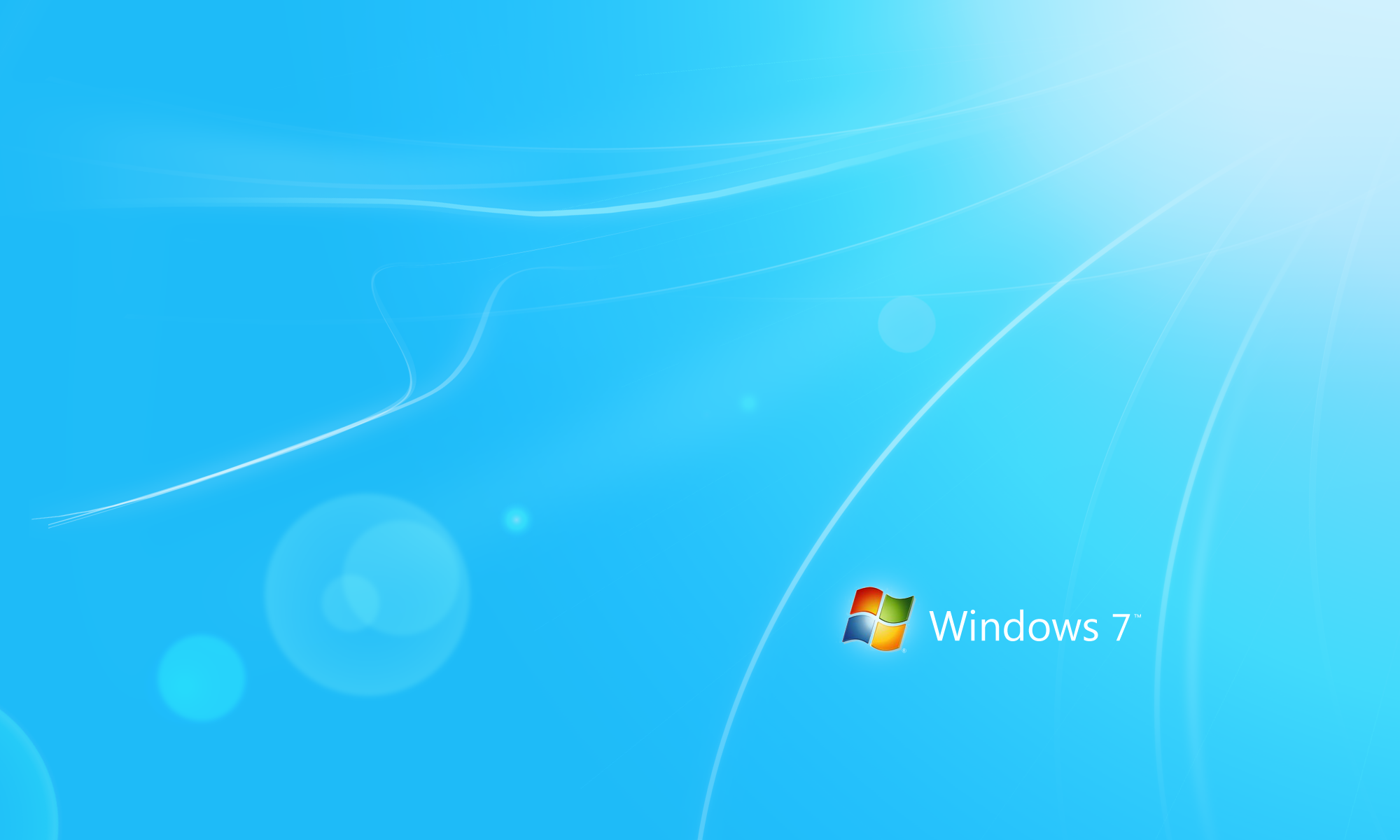Голубые обои Windows 7 обои