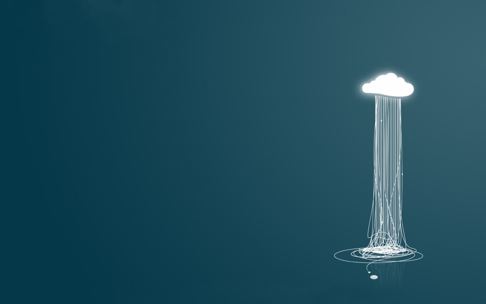 Тучка изливается нитями обои