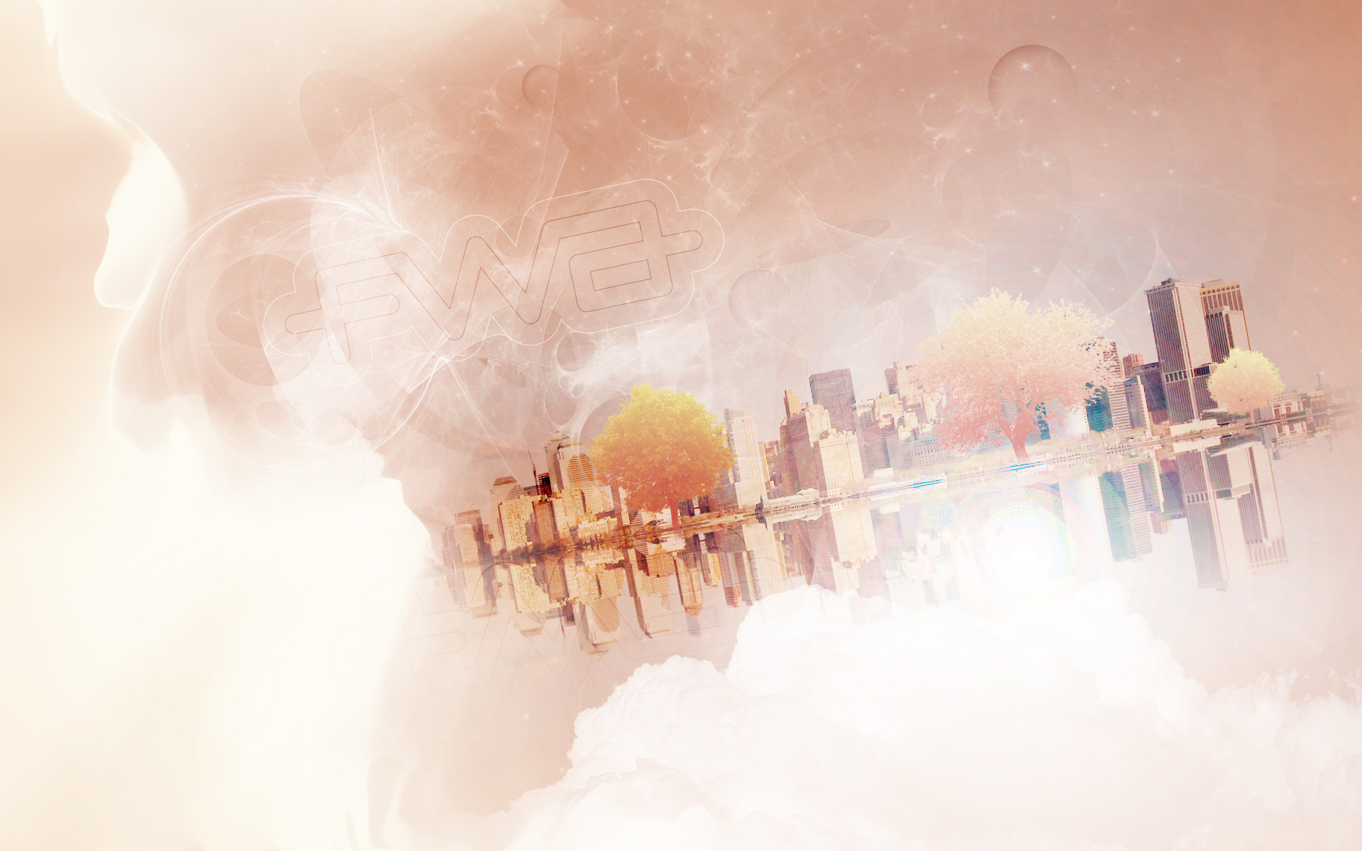 Абстрактный город обои