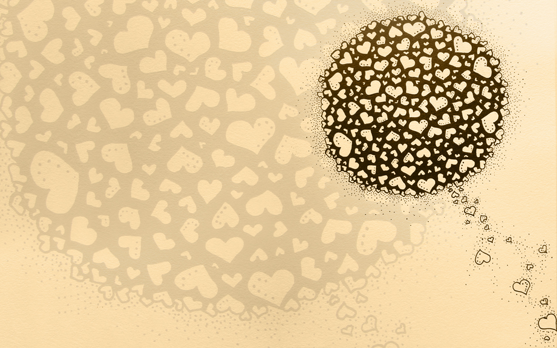 Сгусток сердец обои