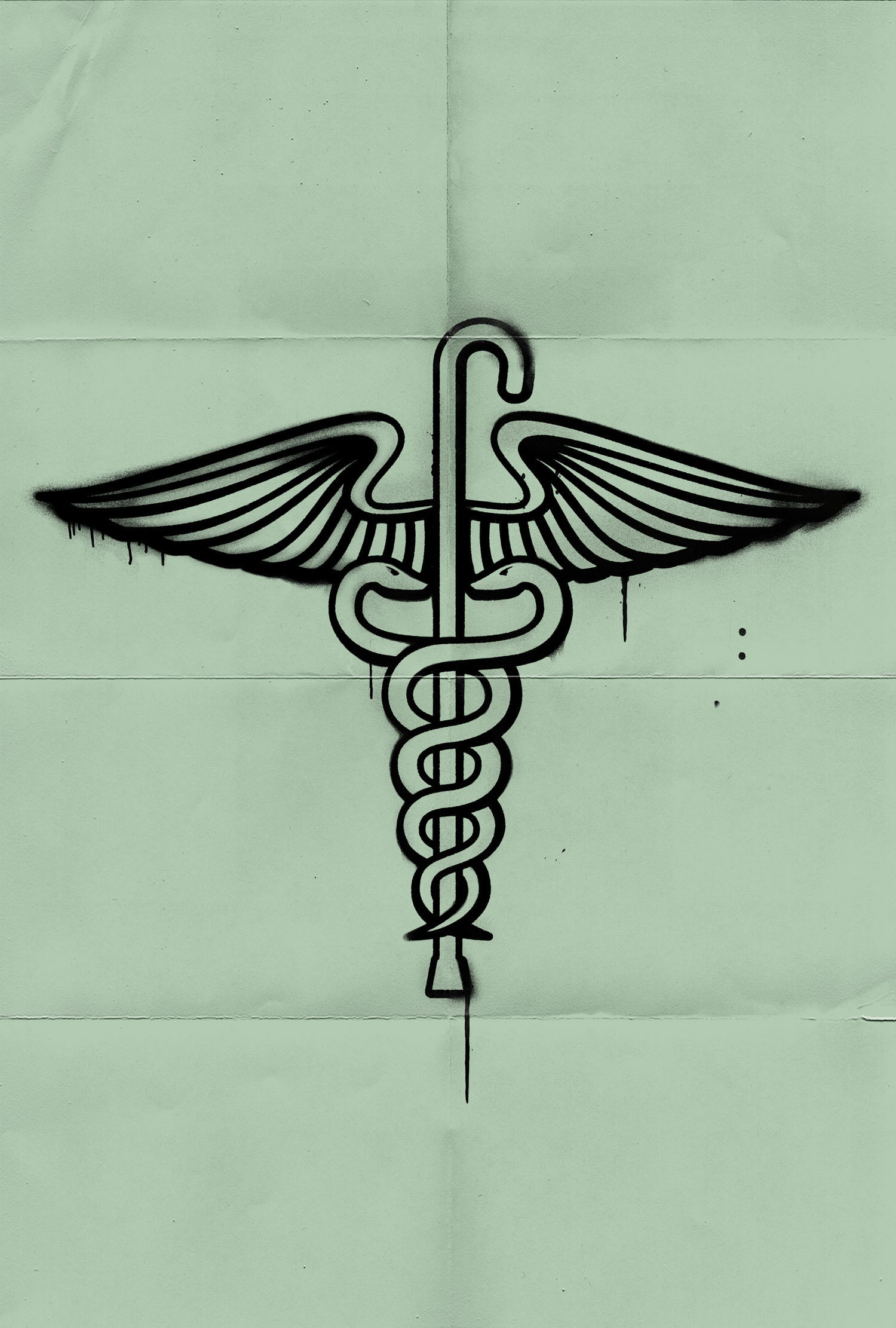 Змеи на трости — граффити обои