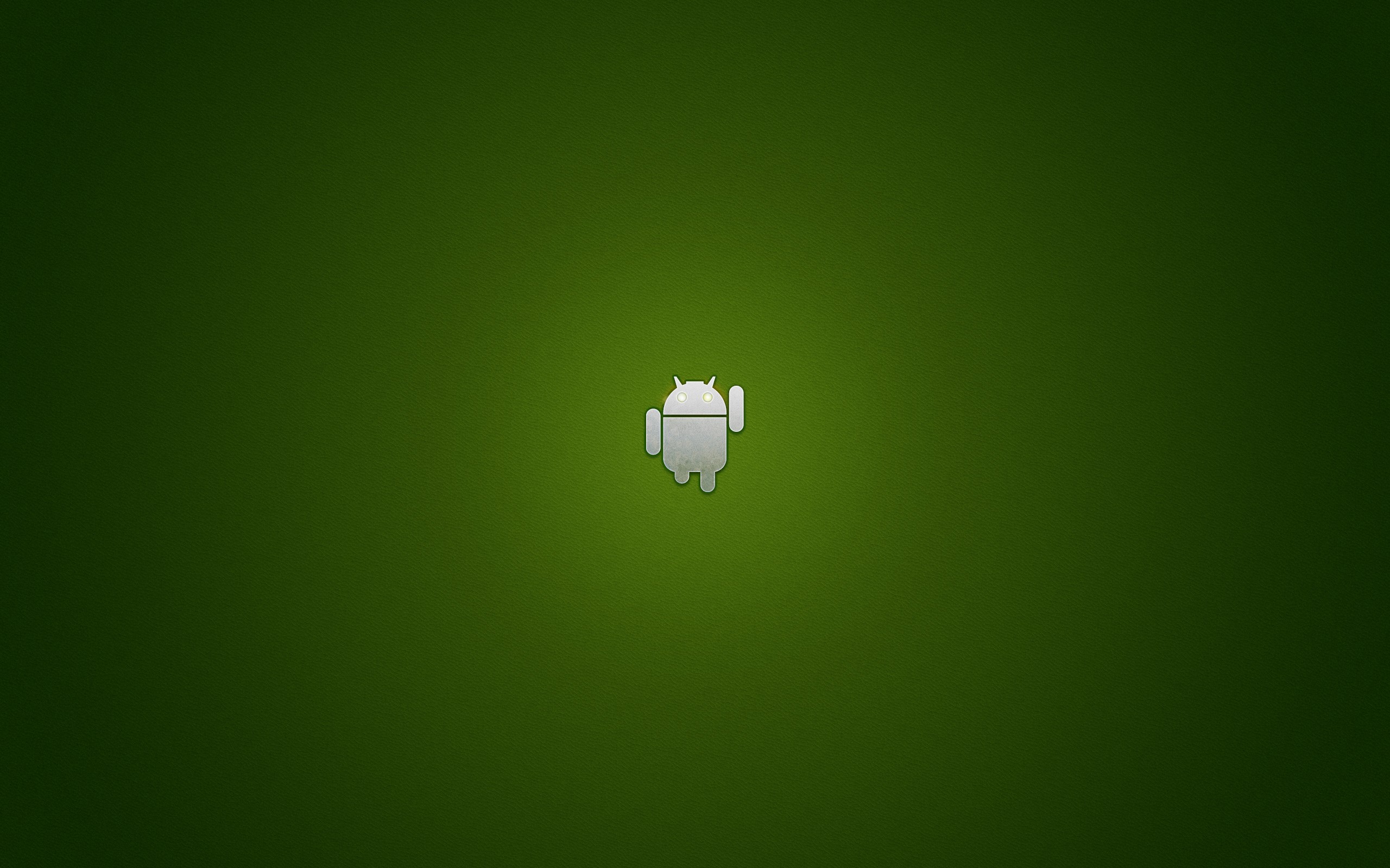 Логотип Android на зеленом фоне обои
