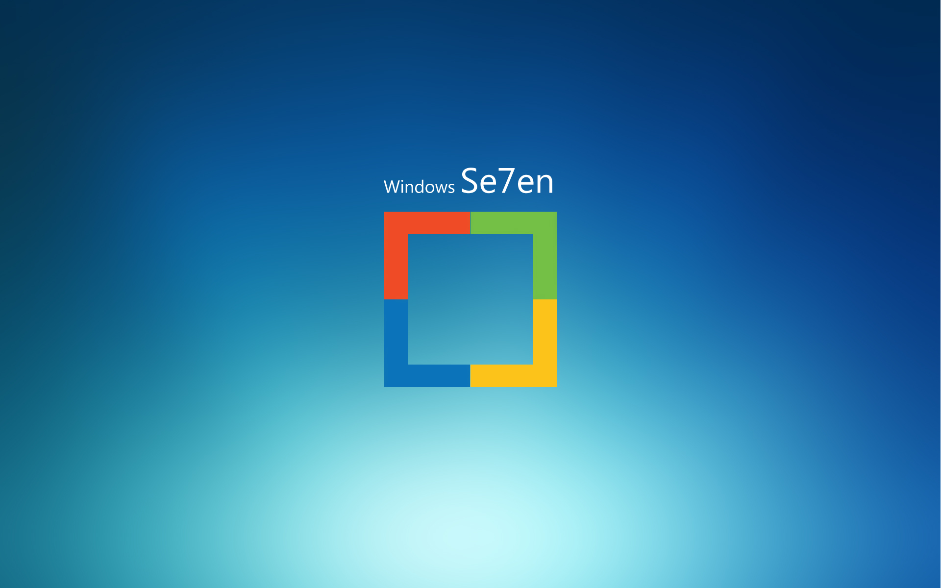 Квадратное лого Windows Seven обои