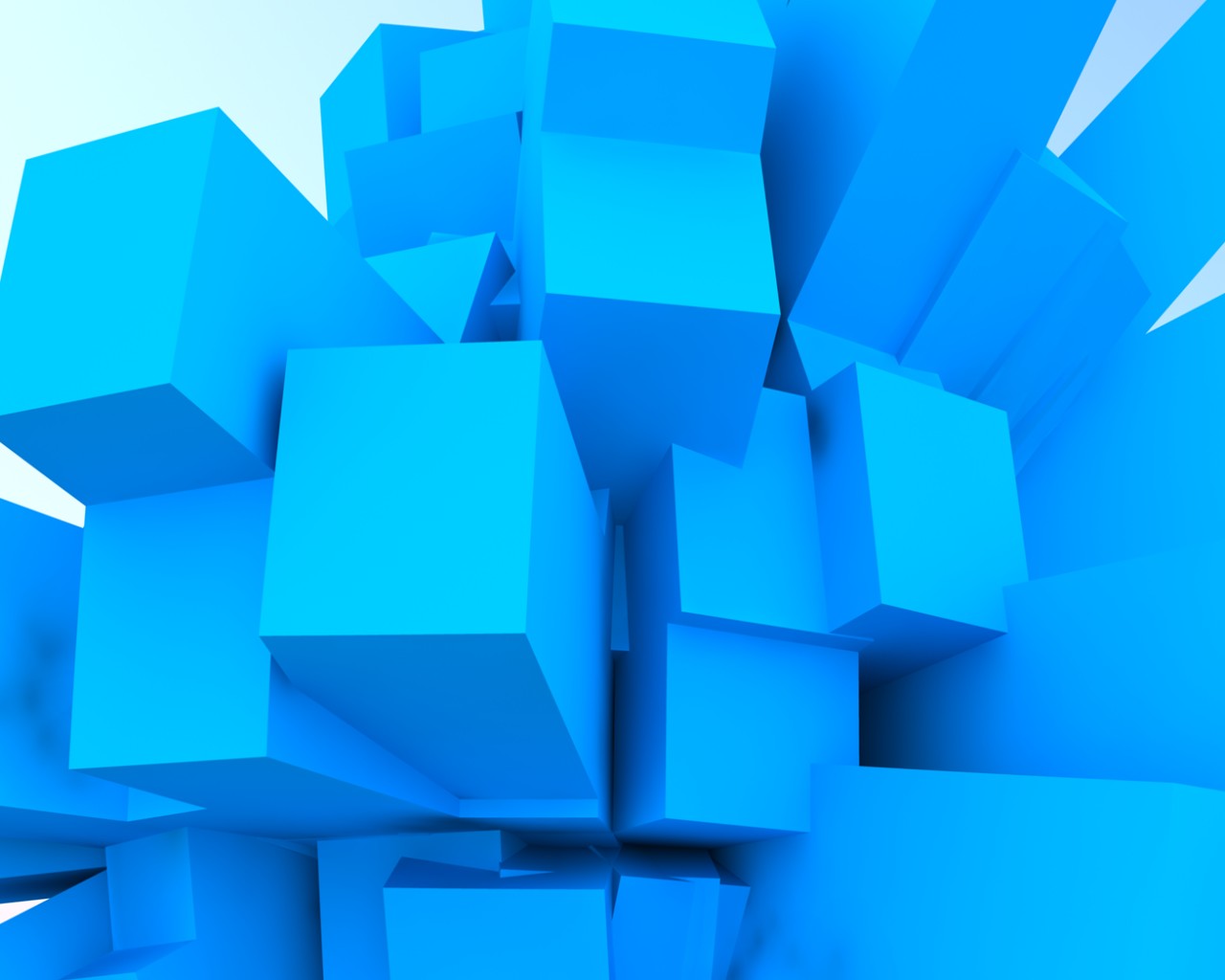 Синие кубы обои