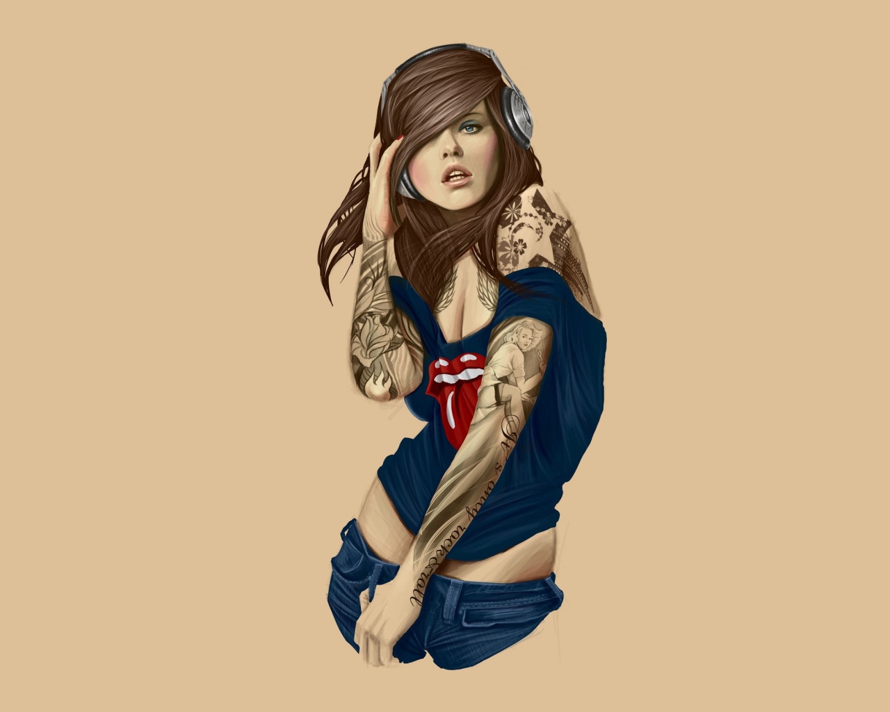 Музыкальная девочка обои