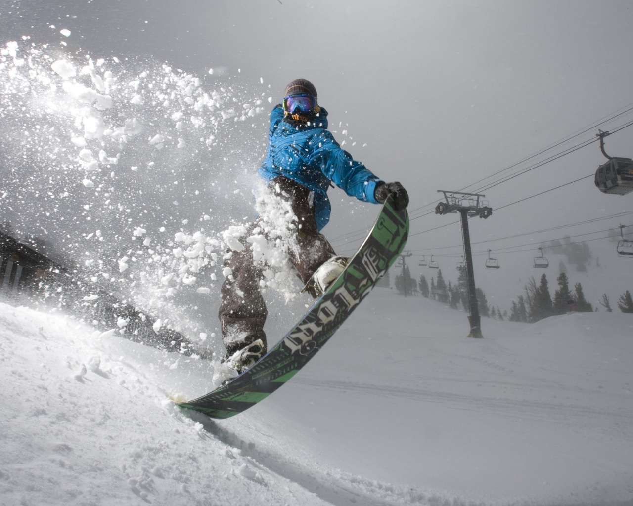 Сноубордист обои