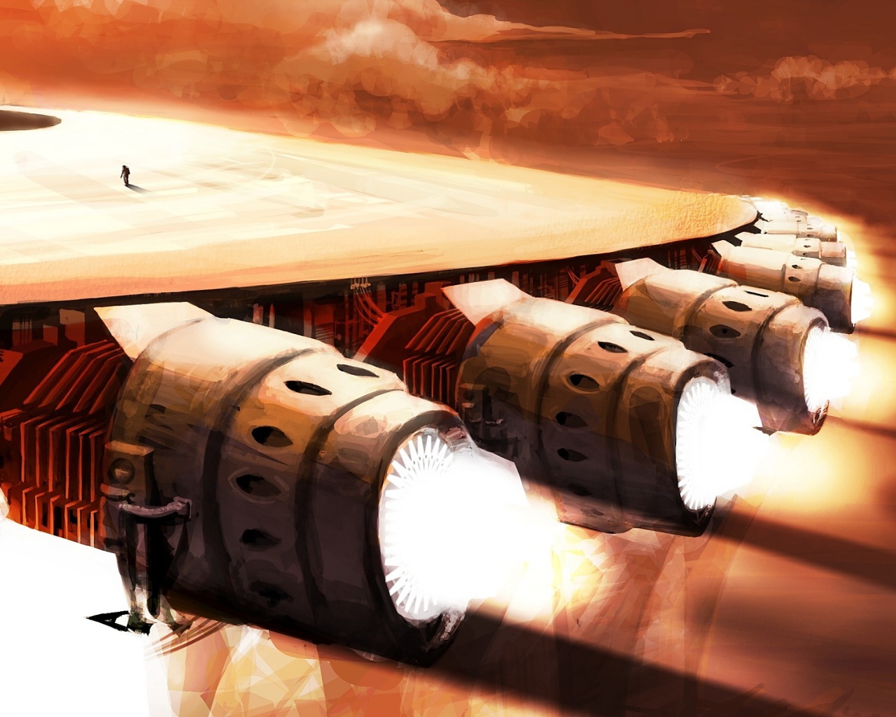 Разгон космического корабля обои