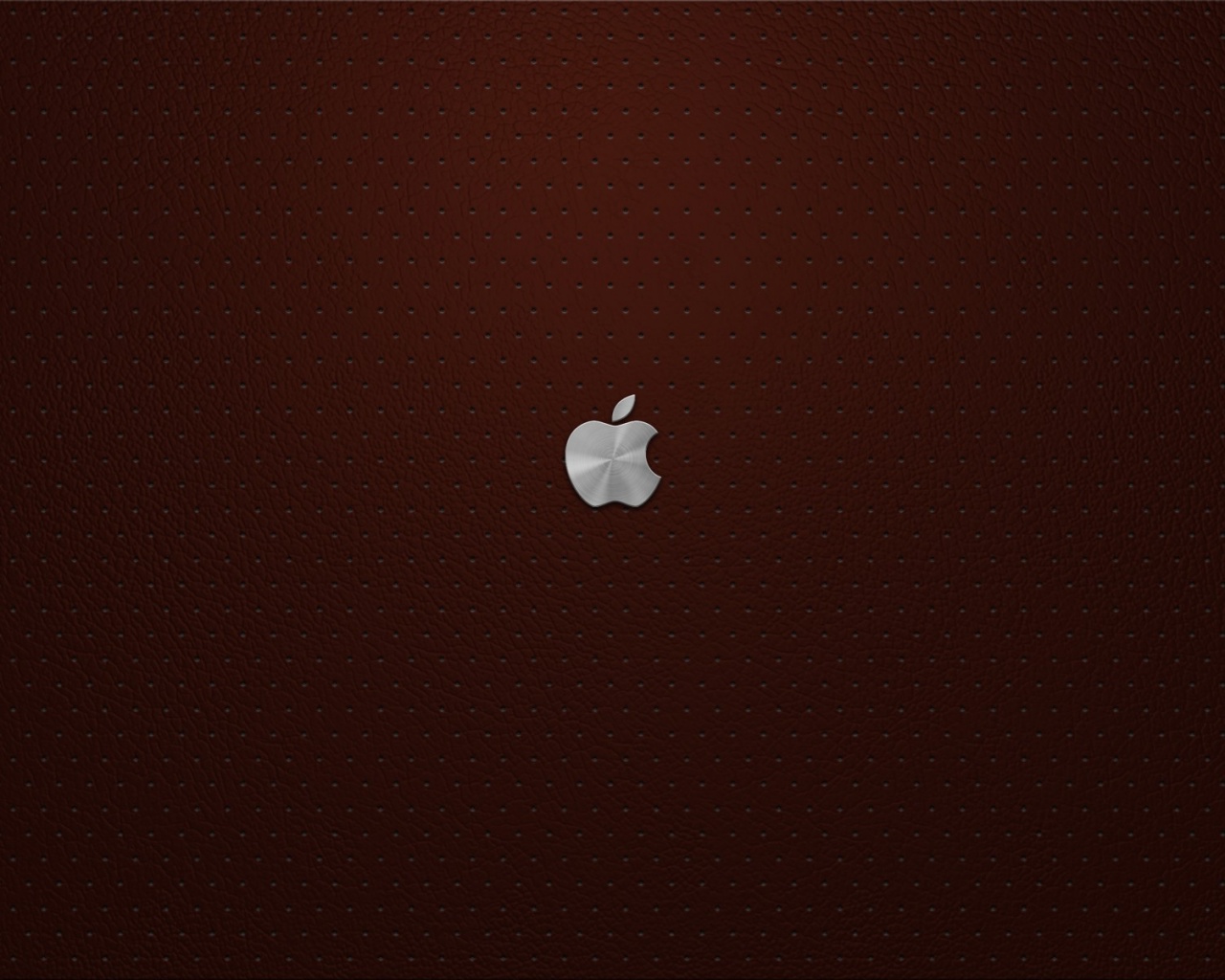 Маленький логотип Apple на перфорированной коже обои