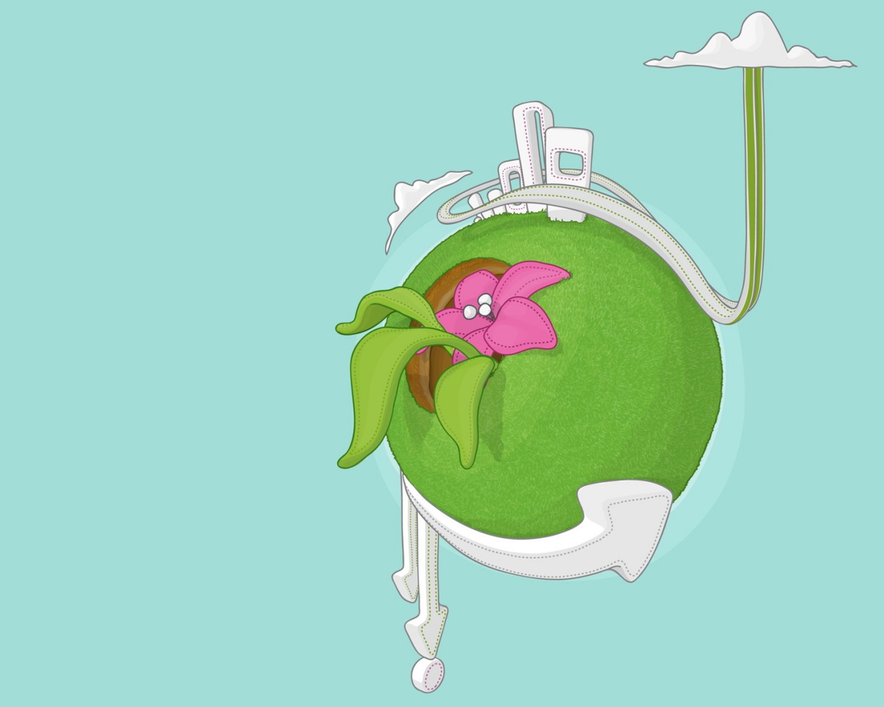 Зелёная планета обои