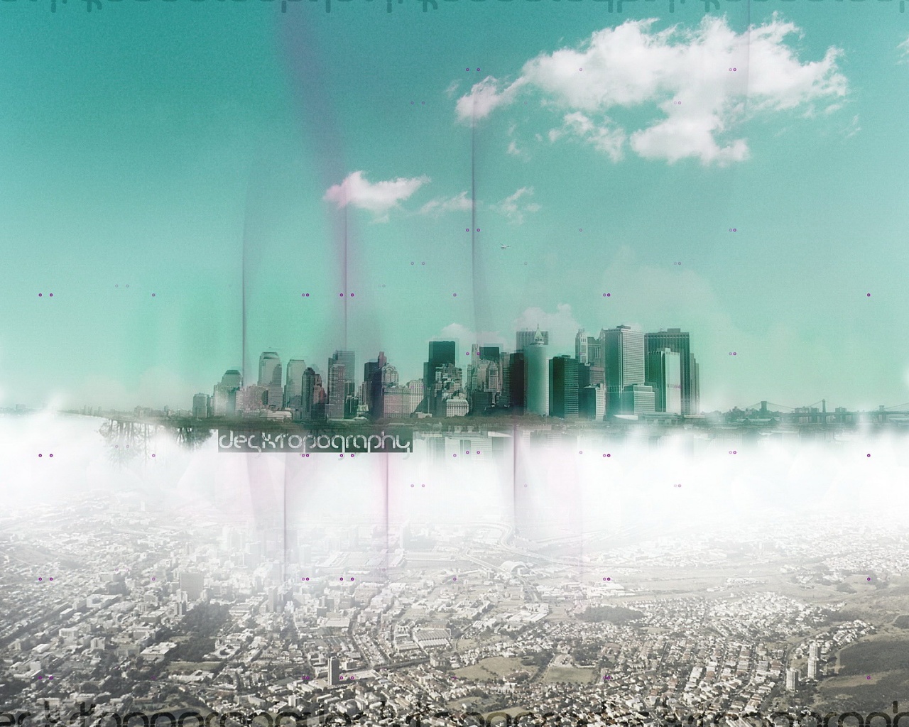 Летающий город обои