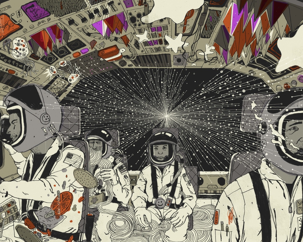 Упоротые космонавты обои