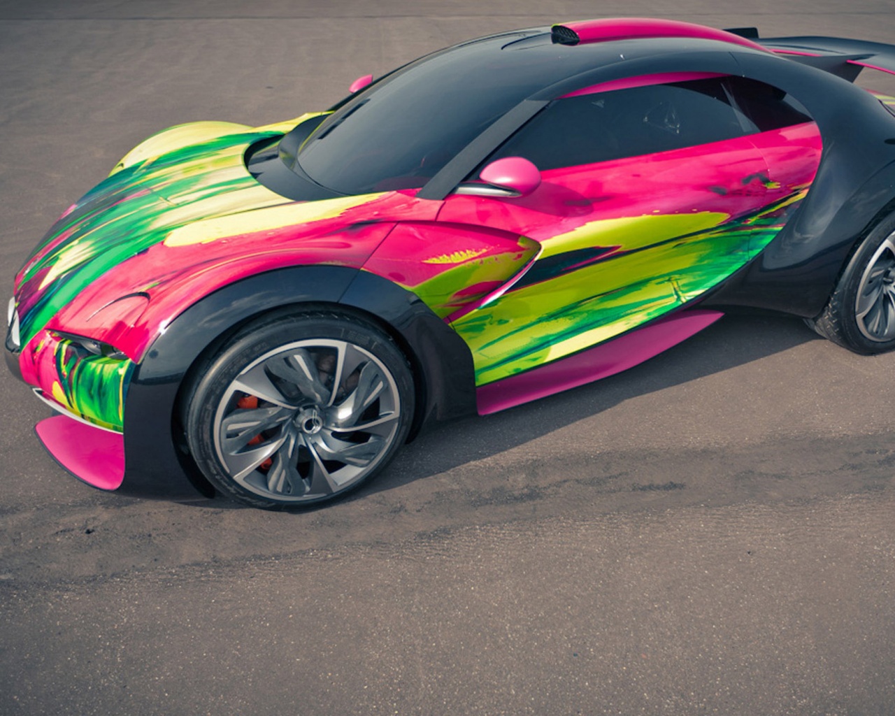 Раскрашенный спорткар ситроен обои