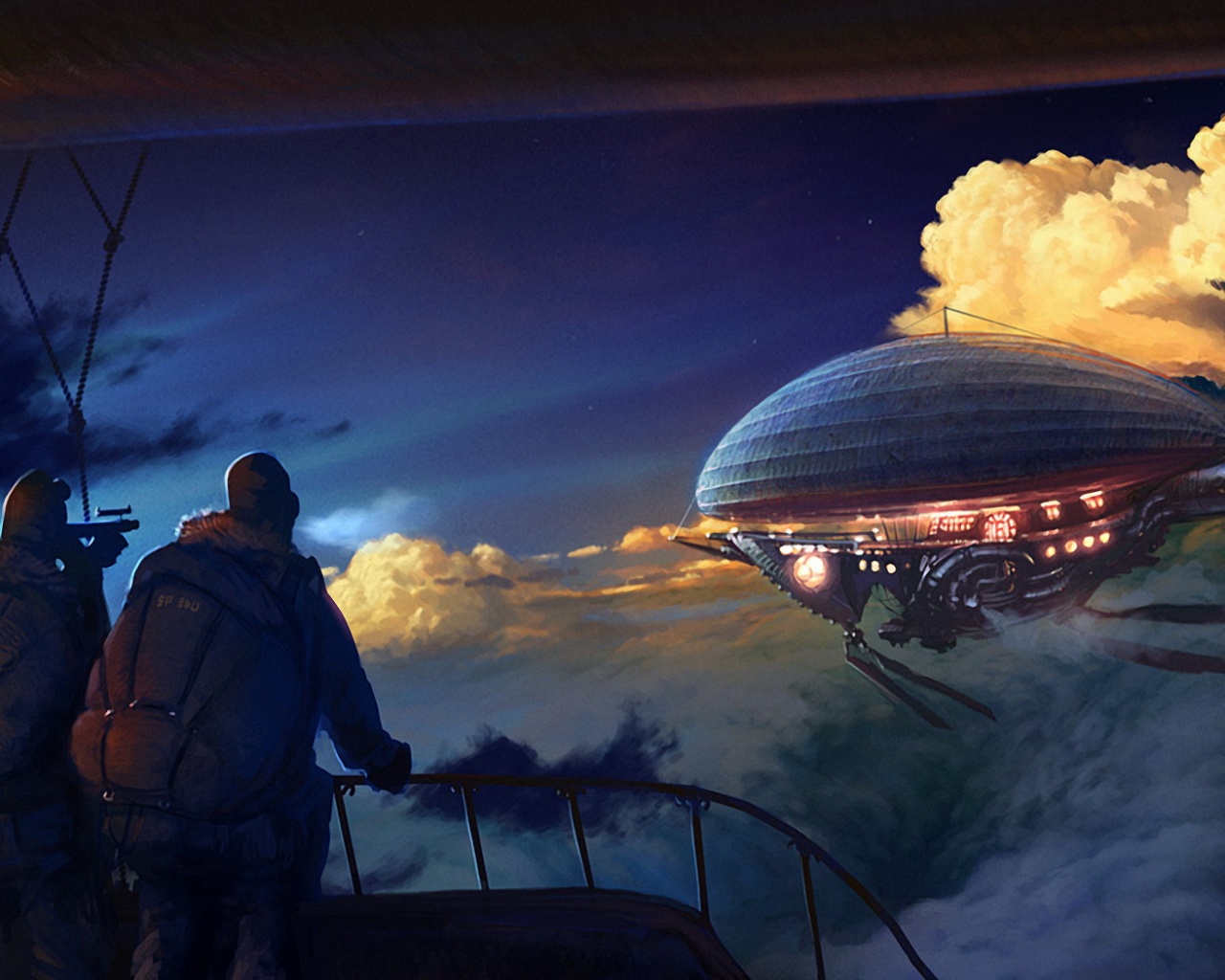 Инопланетный дирижабль обои