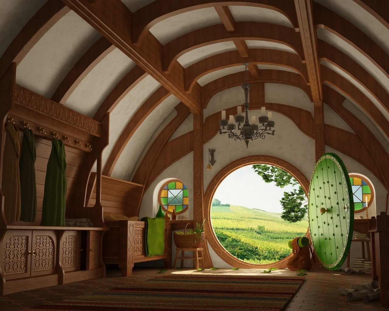 Дом хоббитов обои