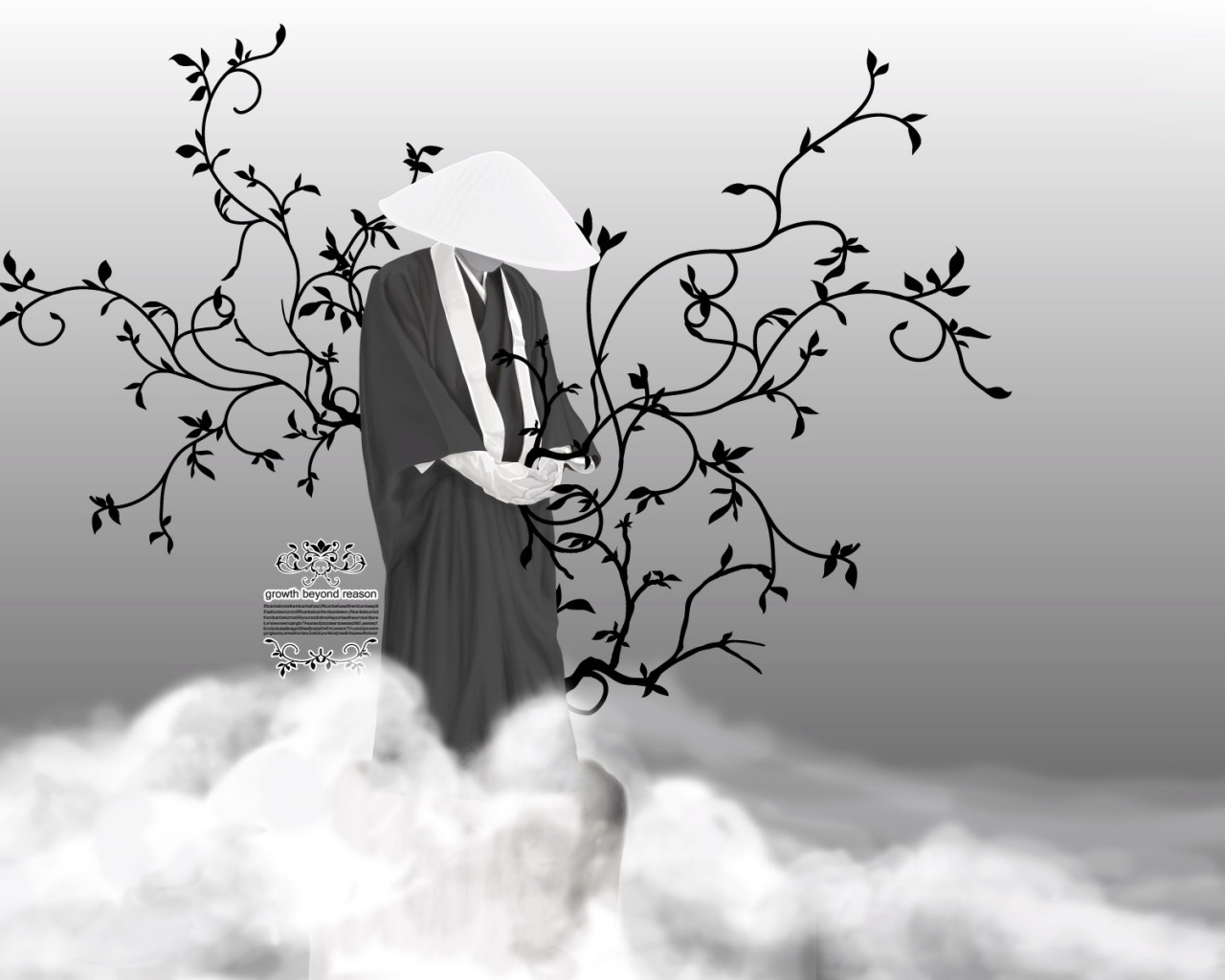 Молящийся монах обои