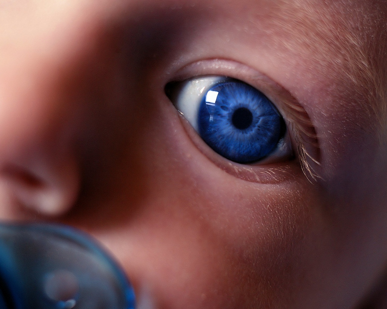 Синий глаз ребенка обои
