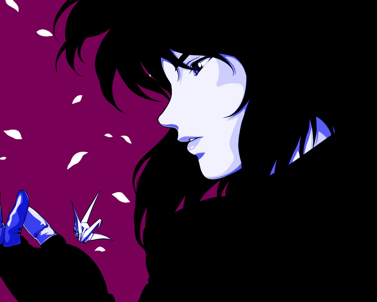 Девушка делает оригами обои