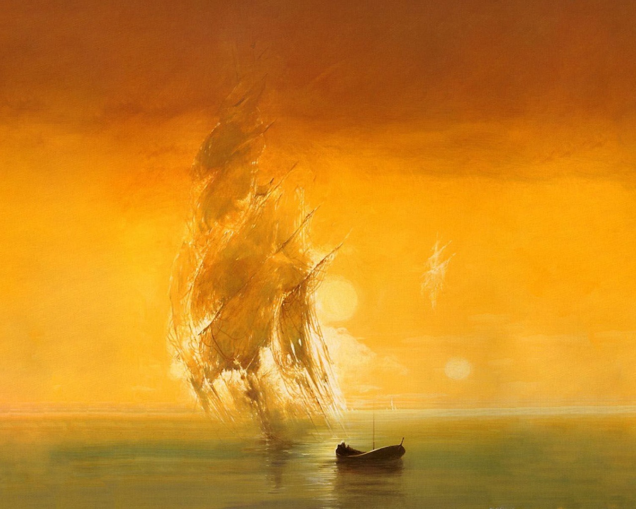 Призрачный парусник обои