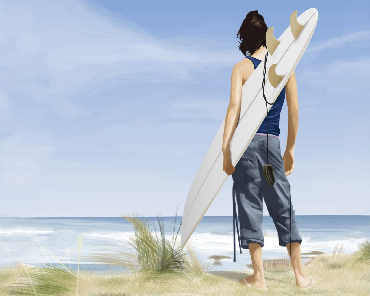 В ожидании волны обои