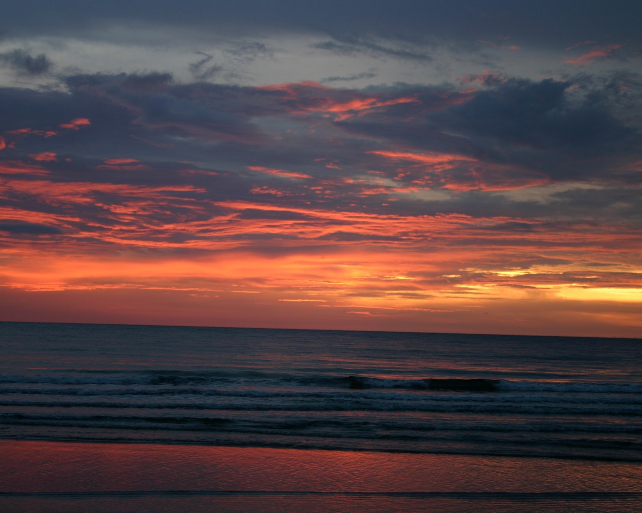 Закат на море обои