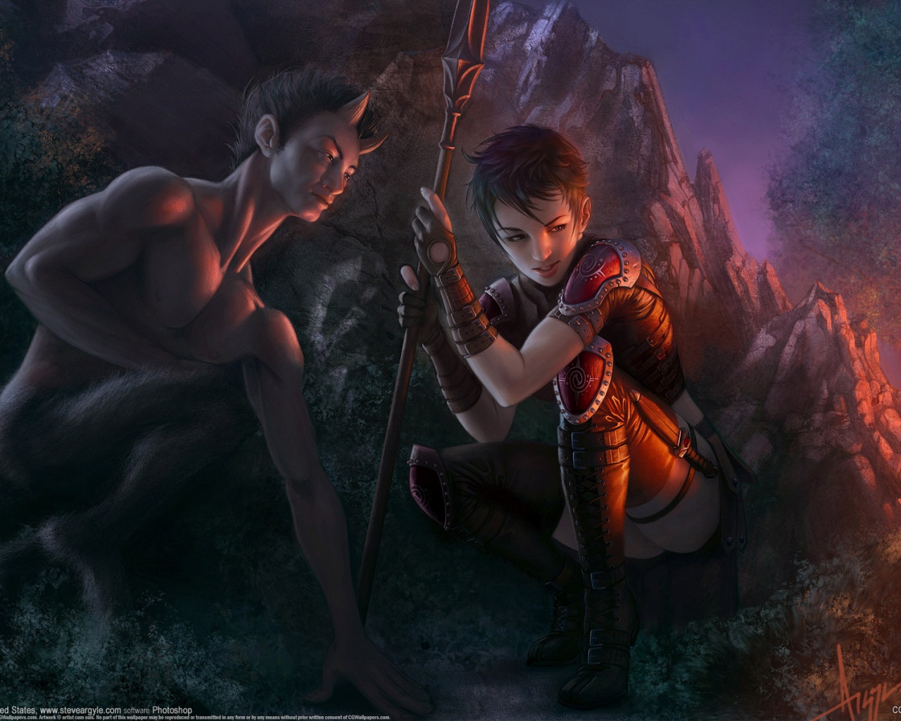 Девушка и сильван обои