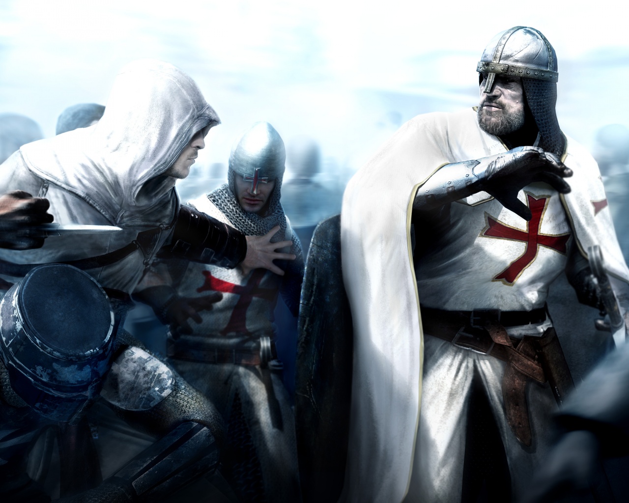 Ассасин убивает томплиера обои