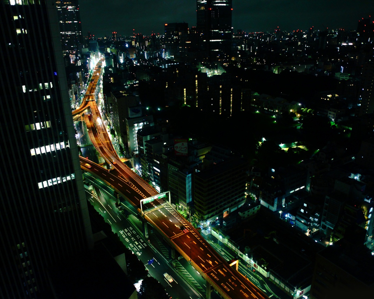 Вид на автостраду обои