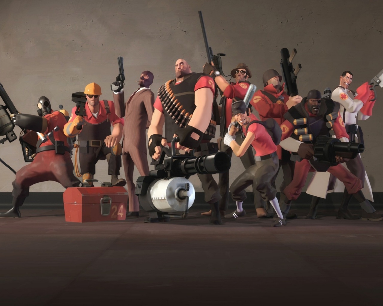 Герои игры Team Fortress 2 обои