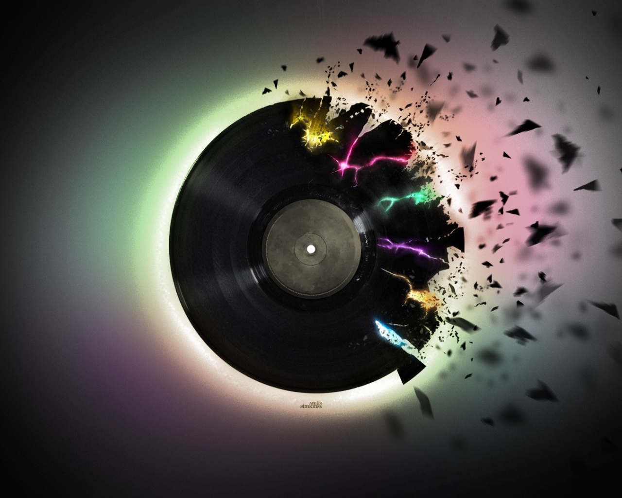 Разрывающийся винил обои