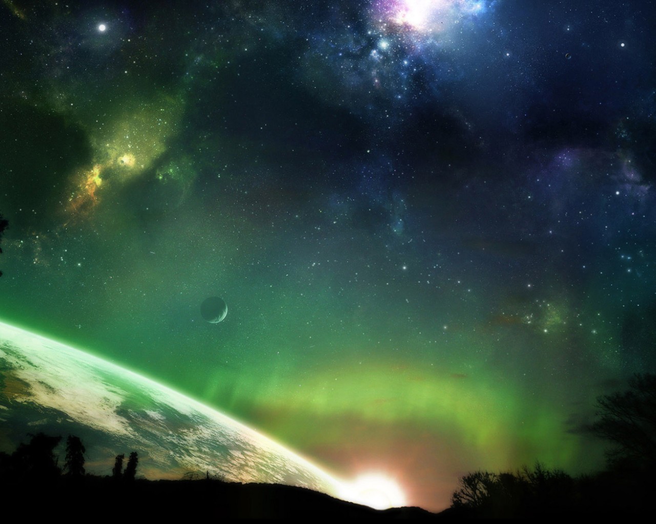 Северное сияние обои