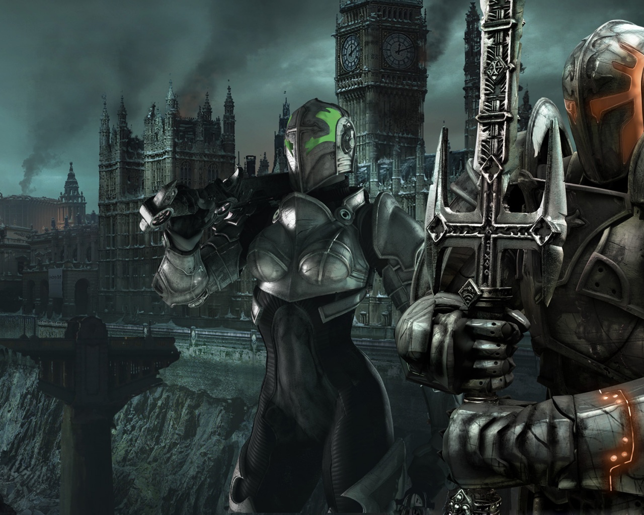 Постапокалиптический Лондон из игры обои