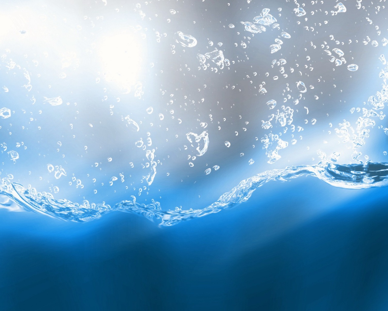 Пузырьки в воде обои