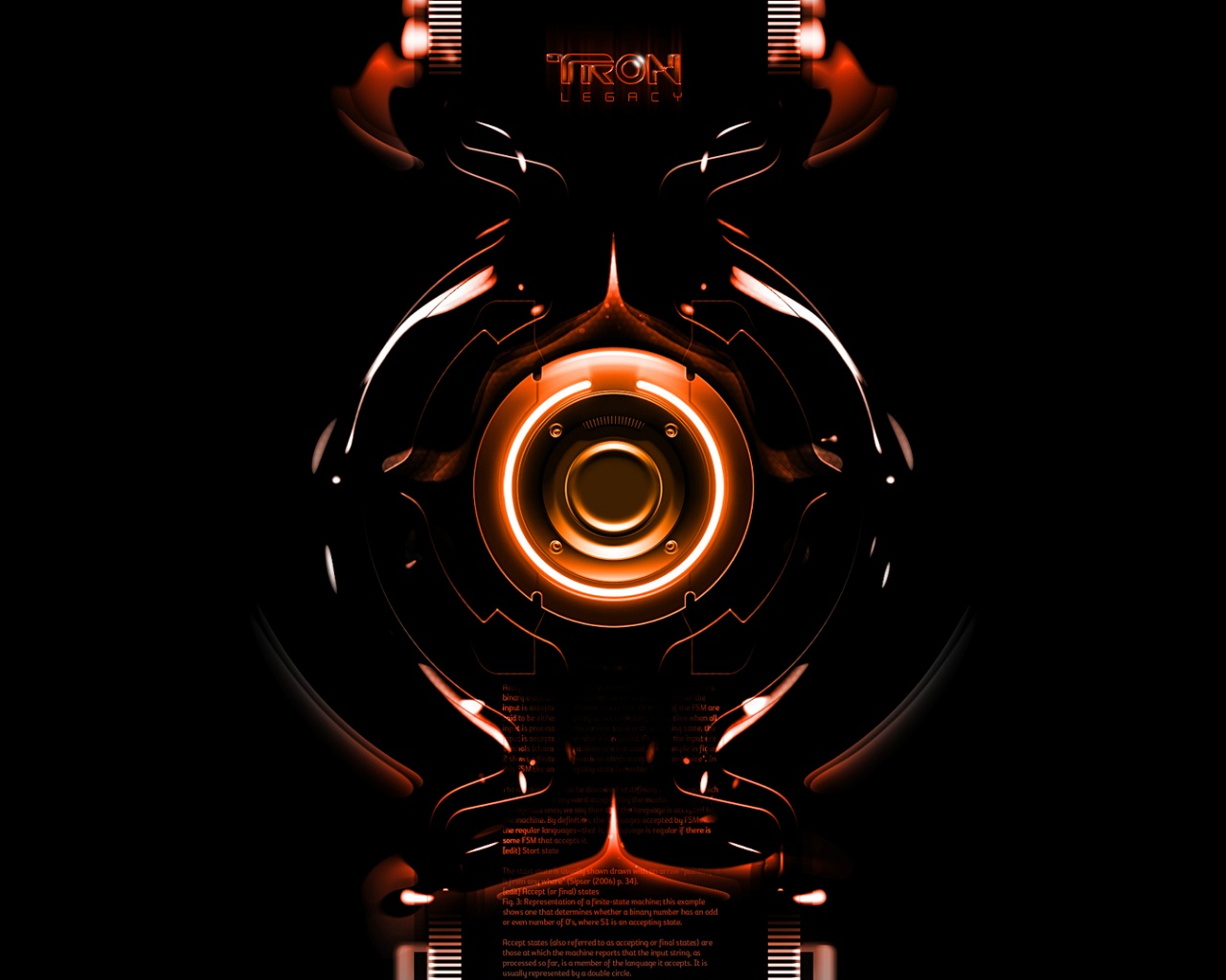 Tron Data Amber обои