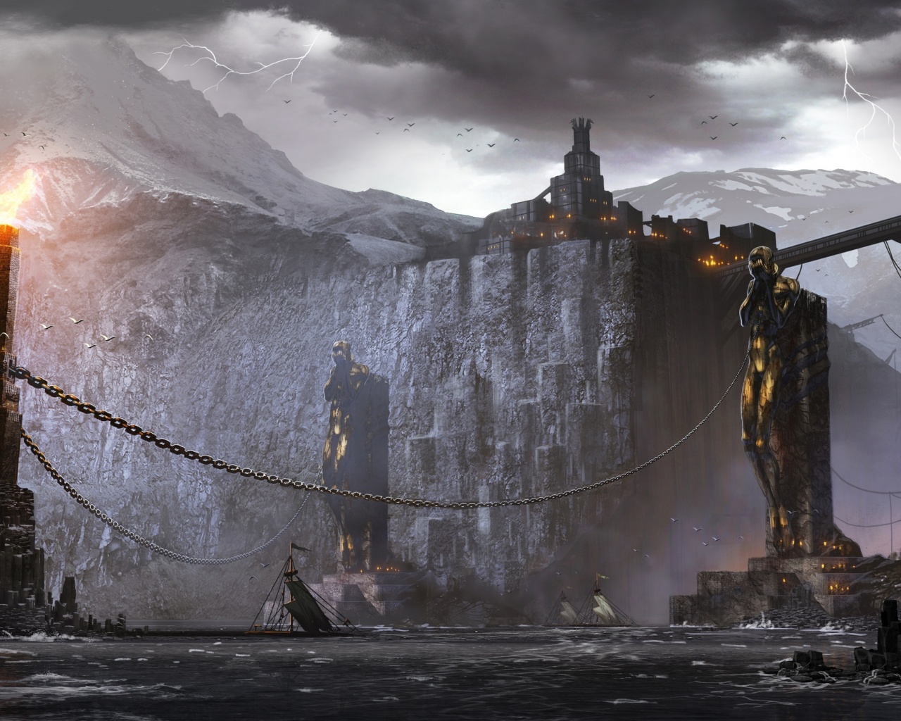 Концепт арт из Dragon Age 2 обои