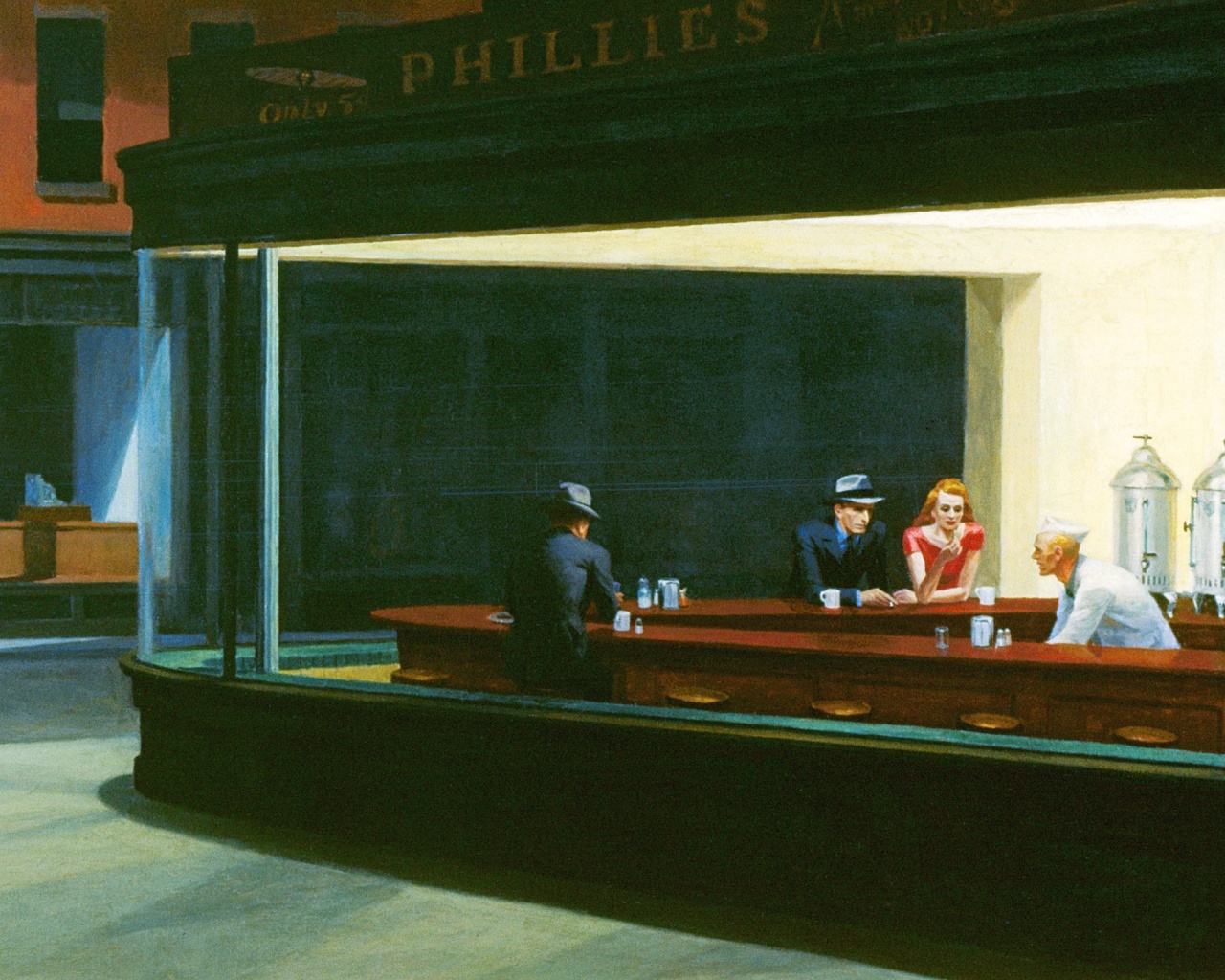 Ночное кафе обои