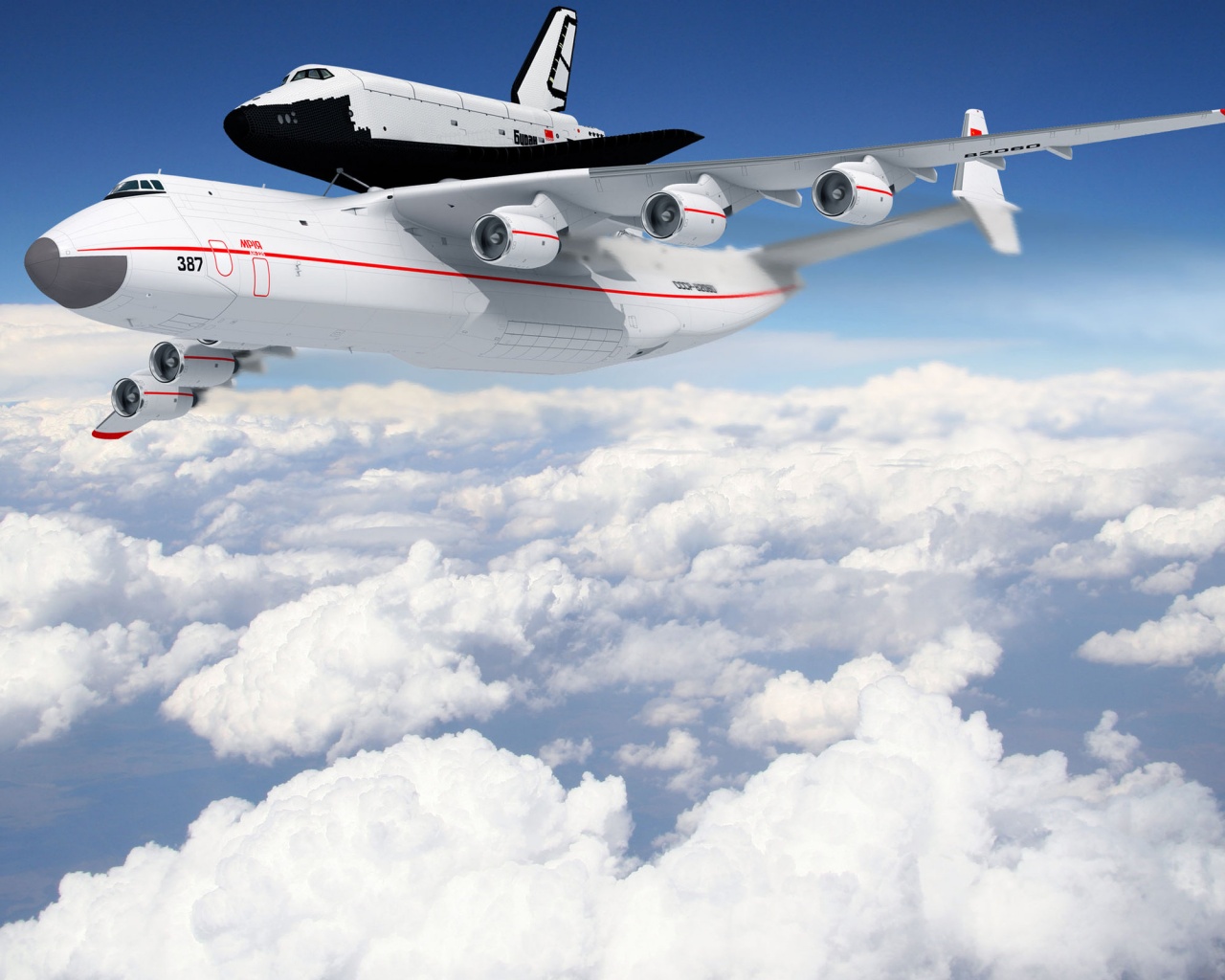 Авиатранспортировка Бурана обои