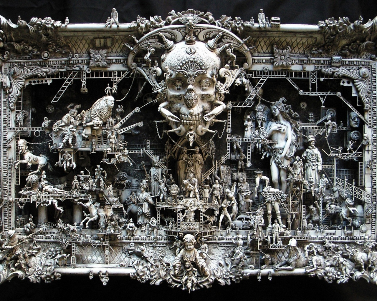 Адская скульптура обои