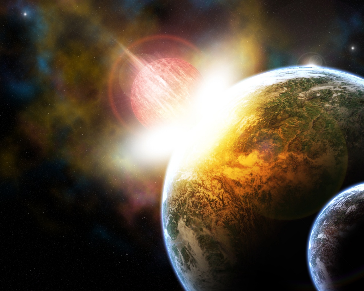 Восход за горизонтом обои