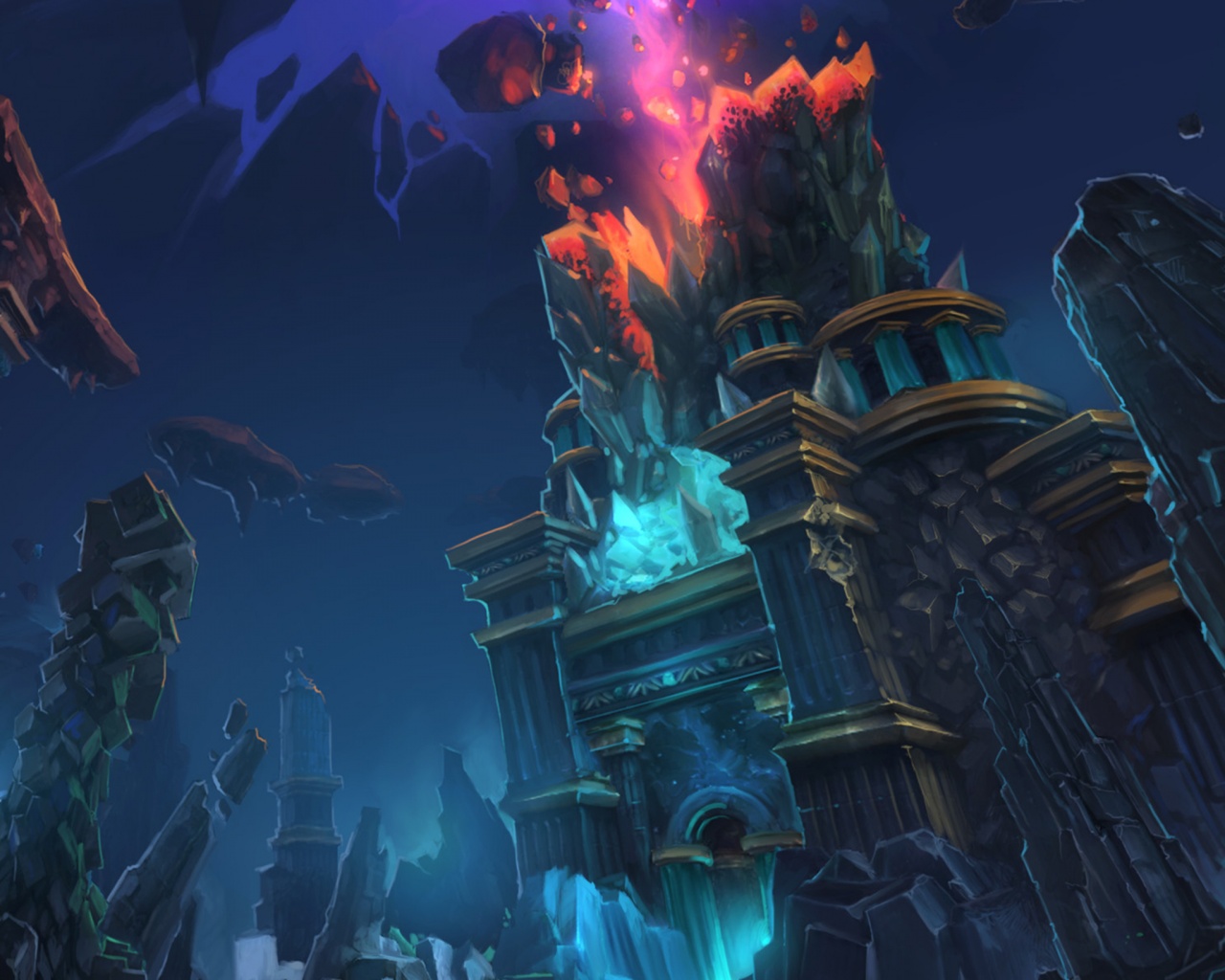 Вход в вулканический храм обои