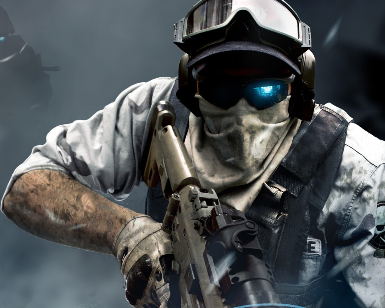 Боец в маске обои