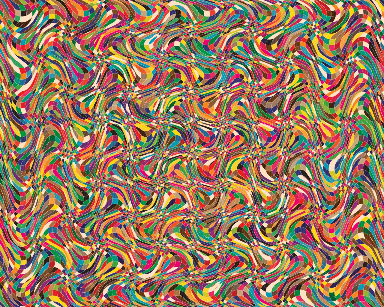 Кривые разноцветные клеточки обои
