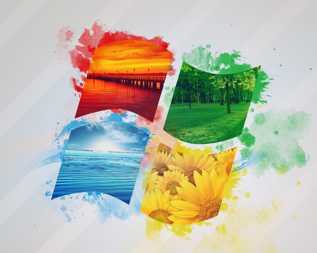 Логотип Winfdows bз фотографий природы обои