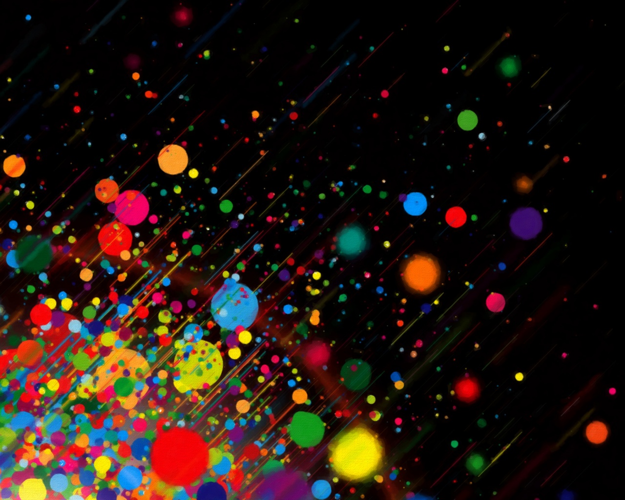 Полёт разноцветных кругов обои