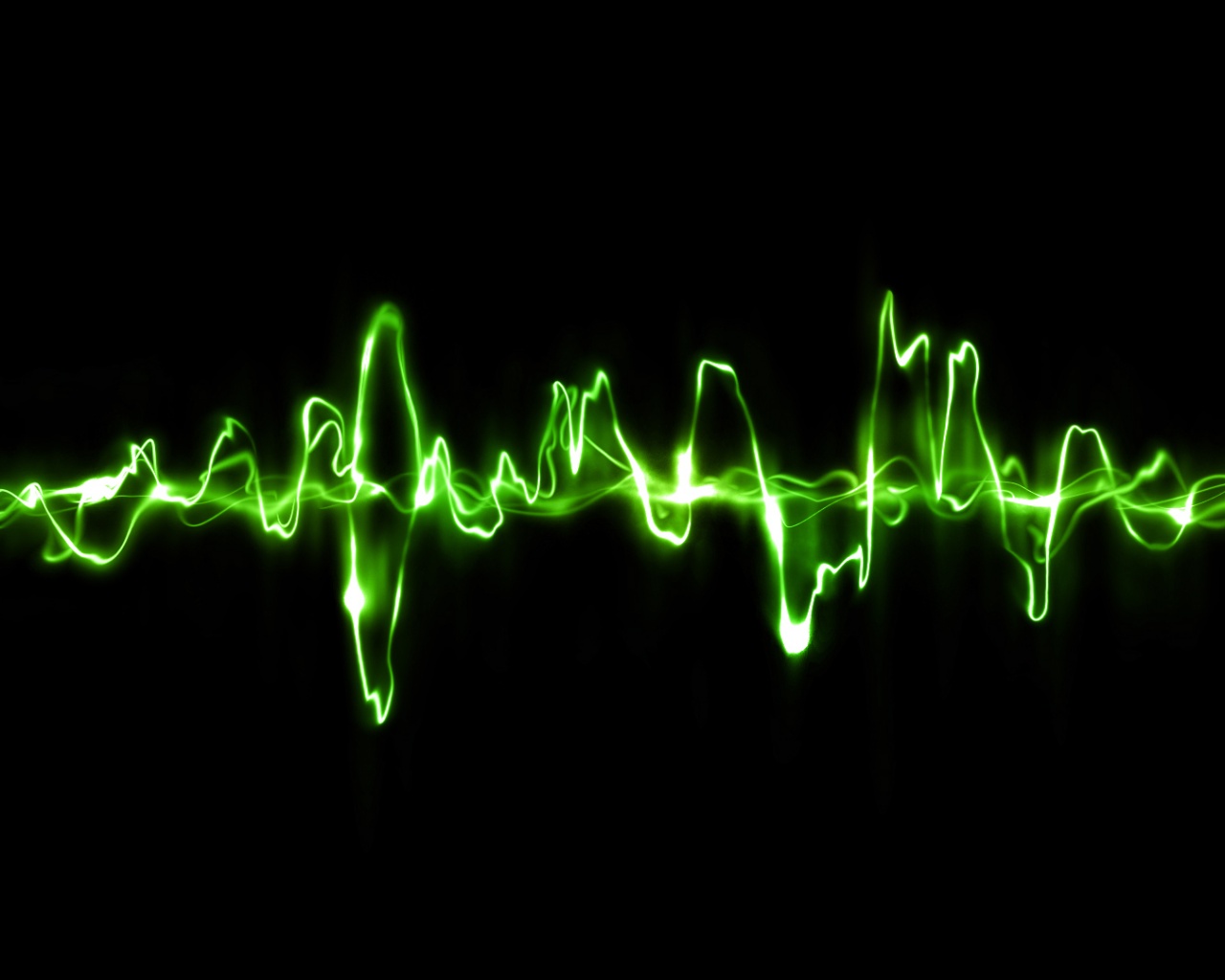 Зеленая пульсирующая волна обои