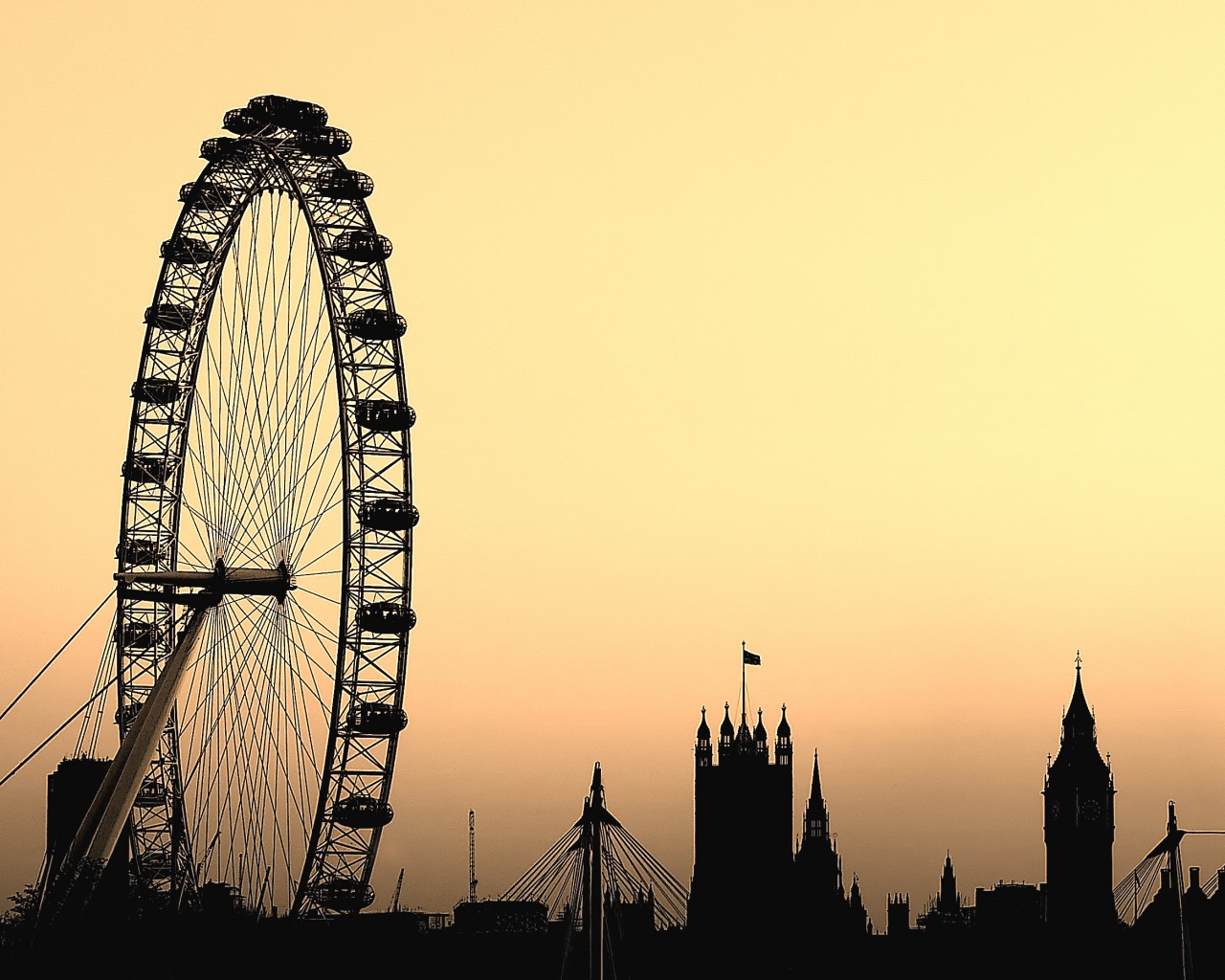 Силуэт Лондона обои