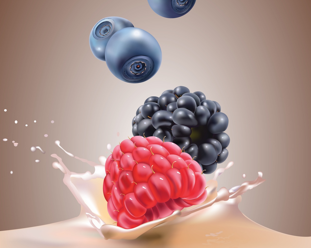 Векторные ягоды обои