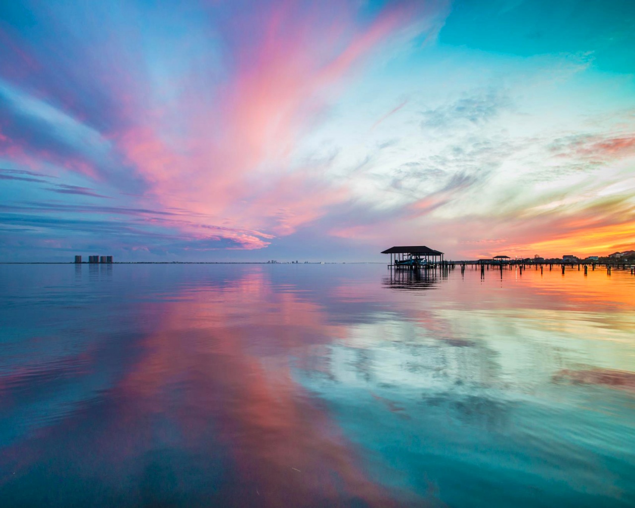 Прекрасный океанский закат обои